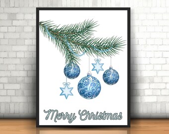 Christmas Print, Christmas Trees Print, Christmas Sign, Christmas Decor Print, Christmas Art Printable, Christmas Wall Art, Merry Christmas