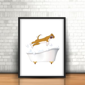 Bathroom Art, Bathroom Art Dog Print, Printable Wall Art, Bathroom Decor, Bathroom Wall Art, Dog Print, Dog Printable, Bathroom Wall Decor