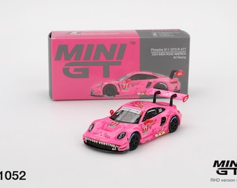 Mini GT - Porsche 911 GT3 R #77 AO Racing 2024 Imsa Road America - Schaal 1/64 MGT01052-L