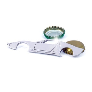 Abridor de garrafas em aço inoxidável polido ideal para proprietários de Lamborghini Miura 1/43