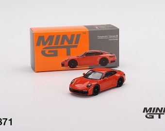 Porsche 911 (992) Carrera 4S Lava Orange - MINI GT - 1/64 Scale