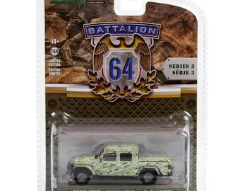 1944 M4 Sherman Tank 1/64 Diecast Model - Greenlight Battalion 64 Series