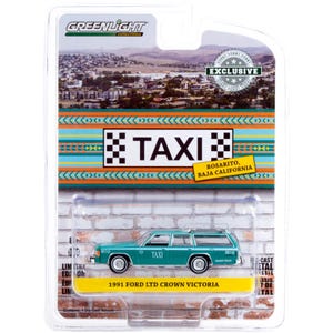 1991 Ford Ltd Crown Victoria Taxi Rosarito Baja California - Greenlight - 1/64 scale model