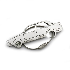 Alfa Romeo Giulietta 1977 Key Ring Polished Stainless Steel