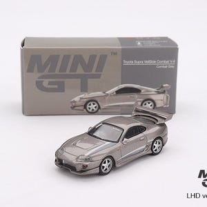 Mini GT - Toyota Supra MK4 (A80) Veilside Combat V-II Gris 2011 - Modèle à l&#39;échelle 1/64 MGT00978-L