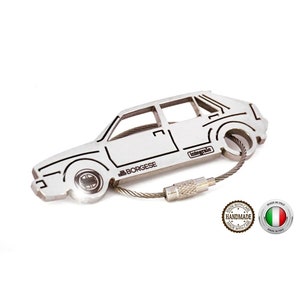 Lancia Delta HF Integrale Polished Stainless Steel Key Ring