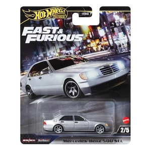 Mercedes-Benz 500SEL Silver Fast & Furious - Hot Wheels Premium - Scale 1/64