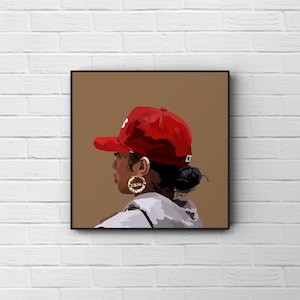 Tomboy | Black Girl Art Poster | Black Printable Art | Black Owned Wall Art | Black Woman | Home Decor | Afro Art | Digital Download