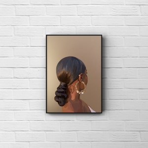 Admire | Black Woman Art Poster | Black Girl Print | Black Printable Art | Black Owned Decor | Black Art | Afro Wall Art | Digital Download