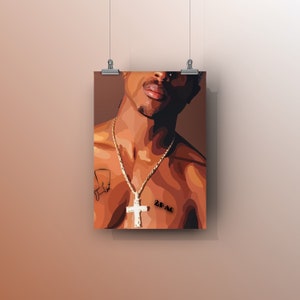 Tupac Shakur | Black Art Poster | Black Owned Wall Art | Black Men Print | Black is Beautiful | Home Decor | Afro Art | Physical Print