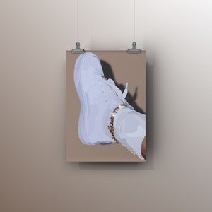 Air Force 1 | Black Art Poster | Black Girl Wall Art | Black Owned Art | Black Woman | Home Decor | Aesthetic | Afro Art | Physical Print