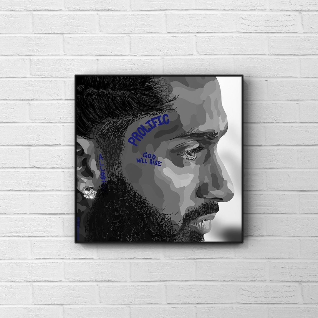 Nipsey Hussle | Art Poster | Black Wall Art | Poster | Black Men Art