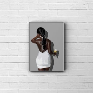 Luxury | Black Girl Art Poster | Black Owned Wall Art | Black Woman | Black Printable Art | Home Decor | Afro Art | Digital Download