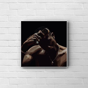 Waves | Black Printable Art | Wall Poster | Black Men Art Print | Art Print | Black Owned Art | Home Decor | Afro Art | Digital Download