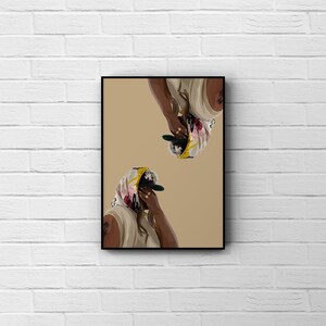 Tomboy | Black Girl Art Poster | Black Printable Art | Black Owned Wall Art | Black Woman | Home Decor | Afro Art | Digital Download