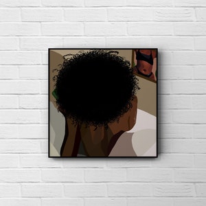 Stories | Black Girl Art Poster | Printable l Black Owned Wall Art | Black Woman | Black Prints | Home Decor | Afro Art | Digital Download