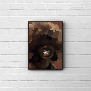 Afro | Black Printable Art | Wall Decor | Black Owned Wall Art | Black Woman | Black Girl Hair | Home Decor | Afro Art | Digital Download