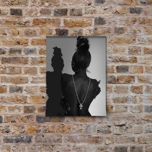 Church Girl | Black Girl Art Poster | Black and White Painting | Black Owned Wall Art | Black Woman | Home Decor | Afro Art | Physical Print