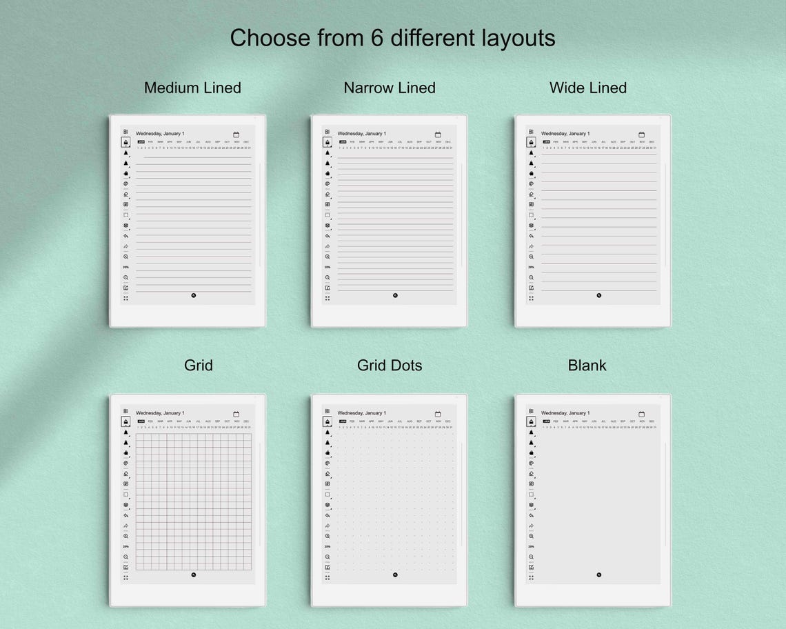 Supernote Templates 2025–2026 Daily Journal | Digital Journal for A5X ...
