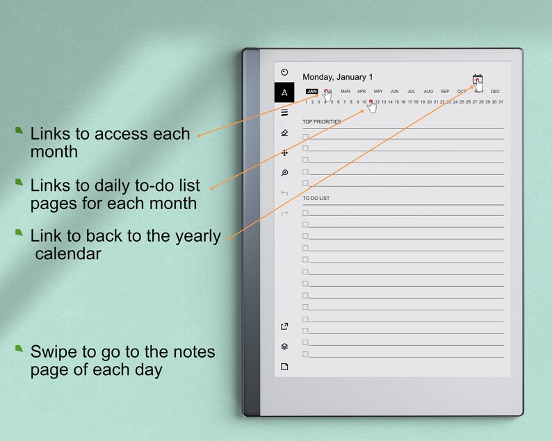 Remarkable 2 Templates 2024 2025 Daily Todo List Etsy UK