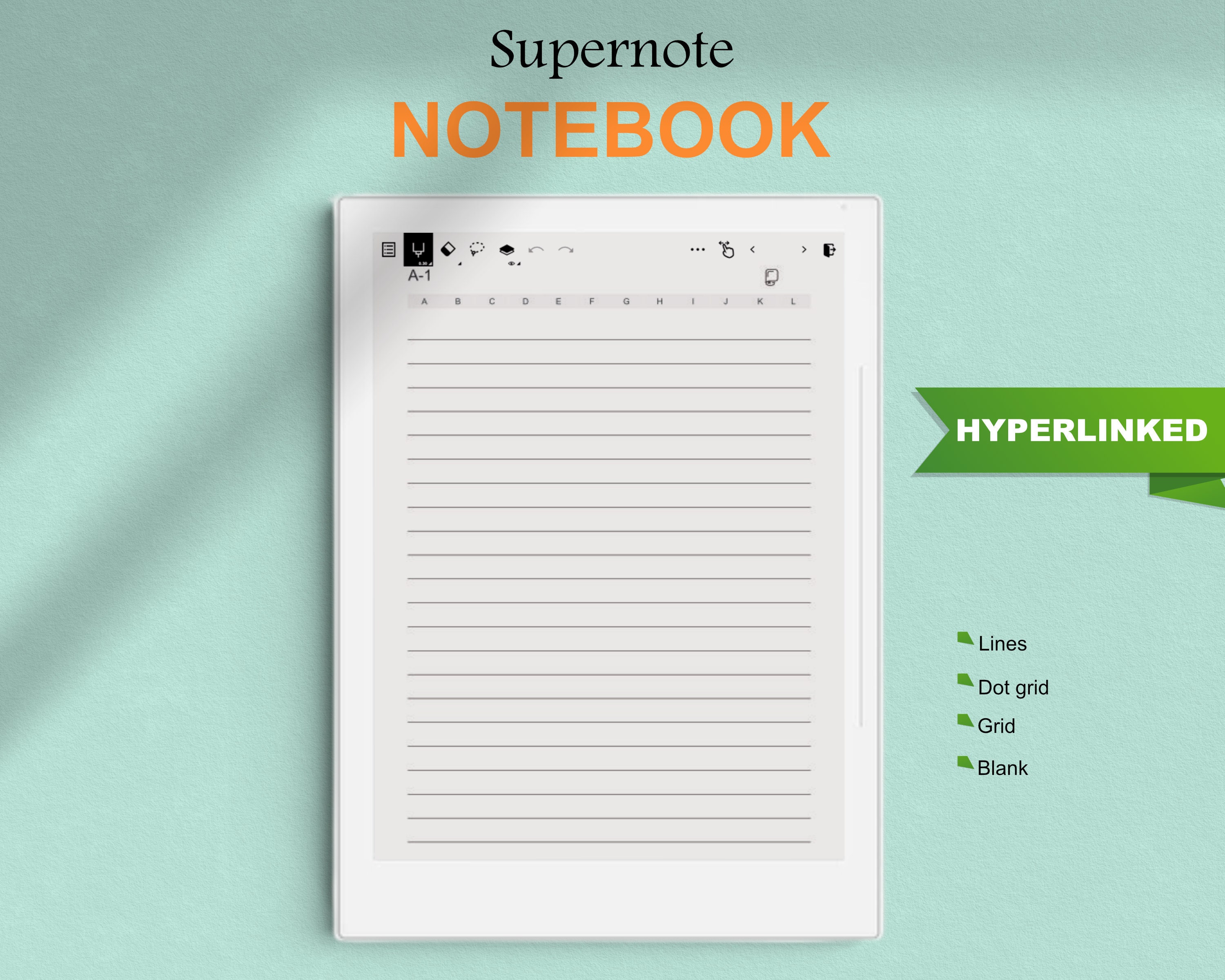 Supernote Templates Digital Notebook Supernote A5 / A5X / A6 Etsy Australia