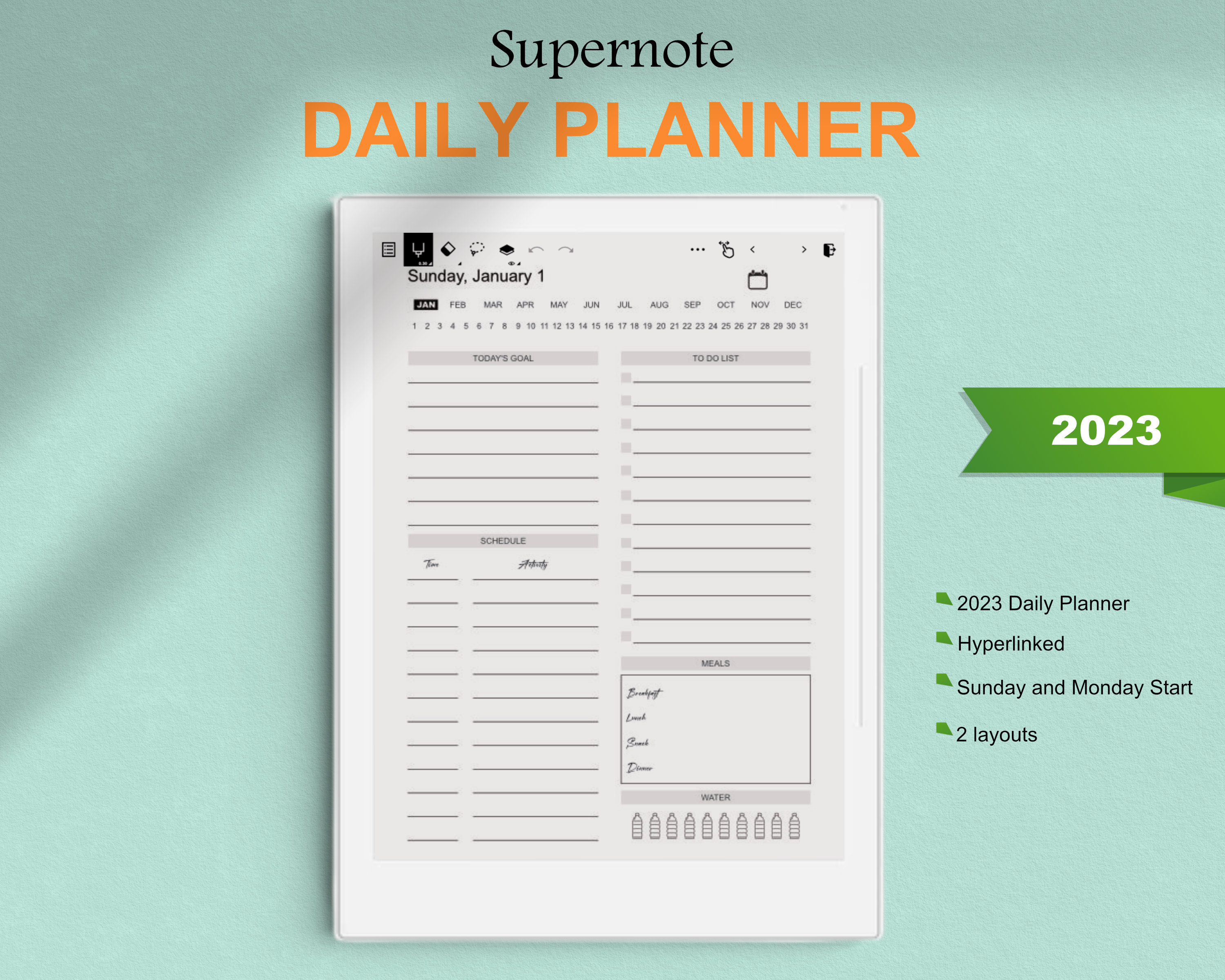Supernote Templates 2023 Daily Planner Supernote A5 / A5X / Etsy Supernote Templates 2023 Daily Planner Supernote A5 / A5X / Etsy