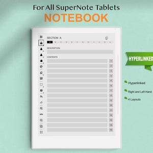 Supernote-mallar, digital anteckningsbok, Supernote A5 / A5X / A6 / A6X.