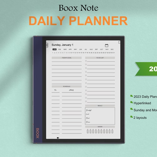 Boox Note Air Templates Daily Journal 2022 2023 Instant Etsy