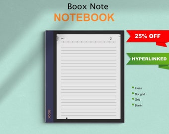 Boox Note Templates, Digital Notebook, Boox Note AIR / AIR2 / 2 / 3 / 5