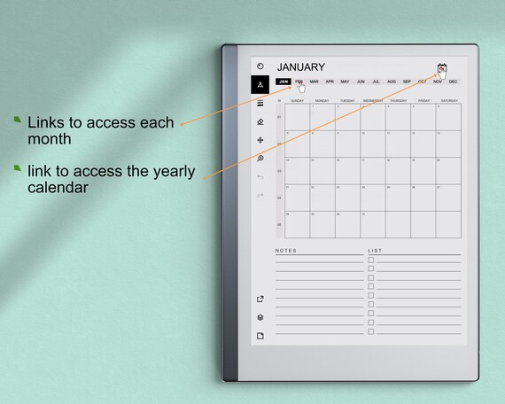 Left Handed Calendar 2025