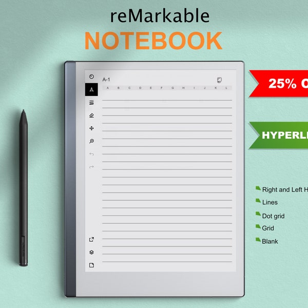 Remarkable Templates, Digital Notebook, Remarkable 2&1