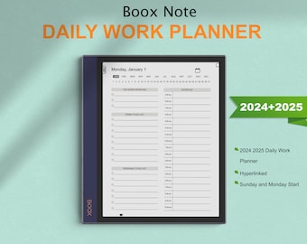 Boox Note Templates 2024 2025 Daily Work Planner,Productivity Organizer Template Business Planner, Boox Note AIR/AIR2/2/3/5