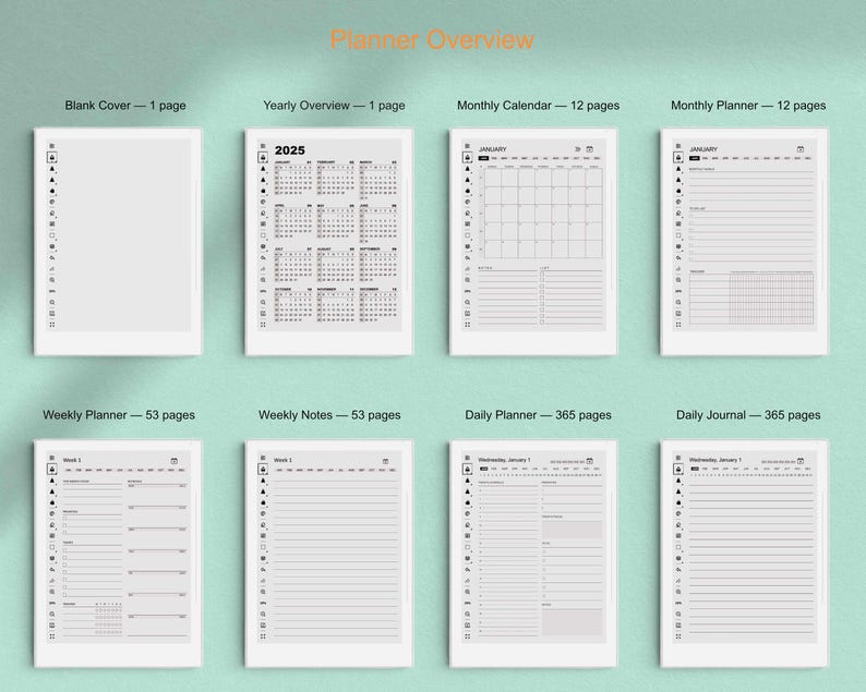 Ultimate Planner for Supernote | 2026 Daily, Weekly, Monthly, Yearly ...