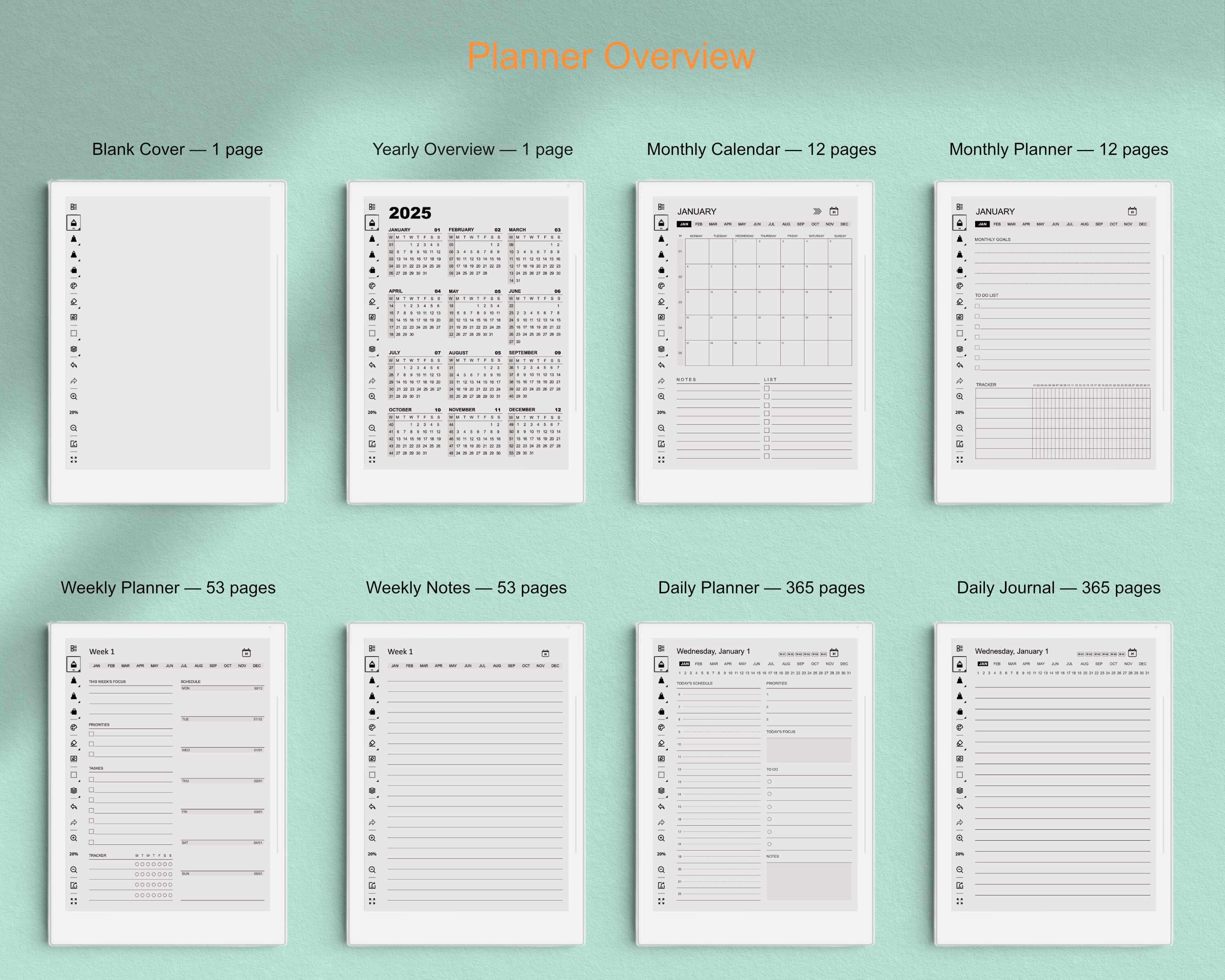 Ultimate Planner for Supernote | 2026 Daily, Weekly, Monthly, Yearly ...