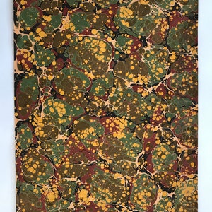 Hand marbled Boho style book marbling  crafting gift paper to cover original marbling traditional Turkish ebru art handmade SIZE 50X35