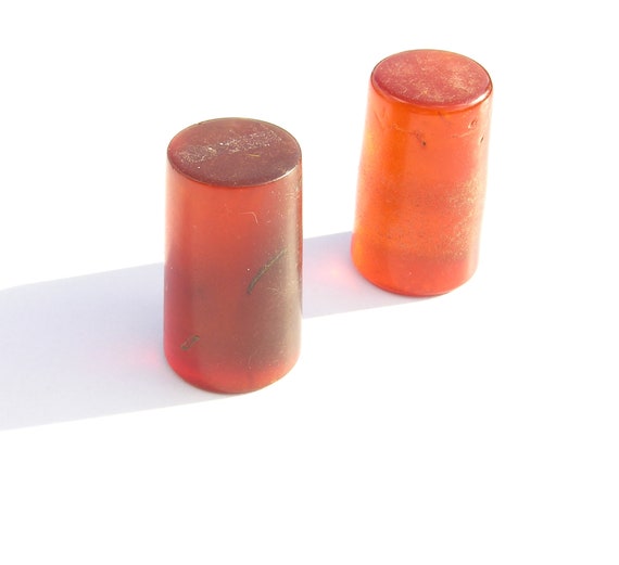Traditional, Antique Amber Cylinder Ear Plugs from th… Gem
