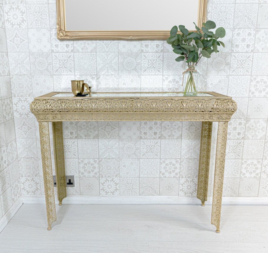 Gold Dressing Table - Etsy UK Gold Dressing Table - Etsy UK