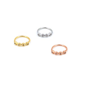 Dainty CZ Nose Ring Hoops 20G Gold Thin Nose Ring piercing - Etsy