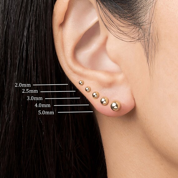 8mm Platinum Ball Earrings Studs JL PT E 295 – Jewelove.US