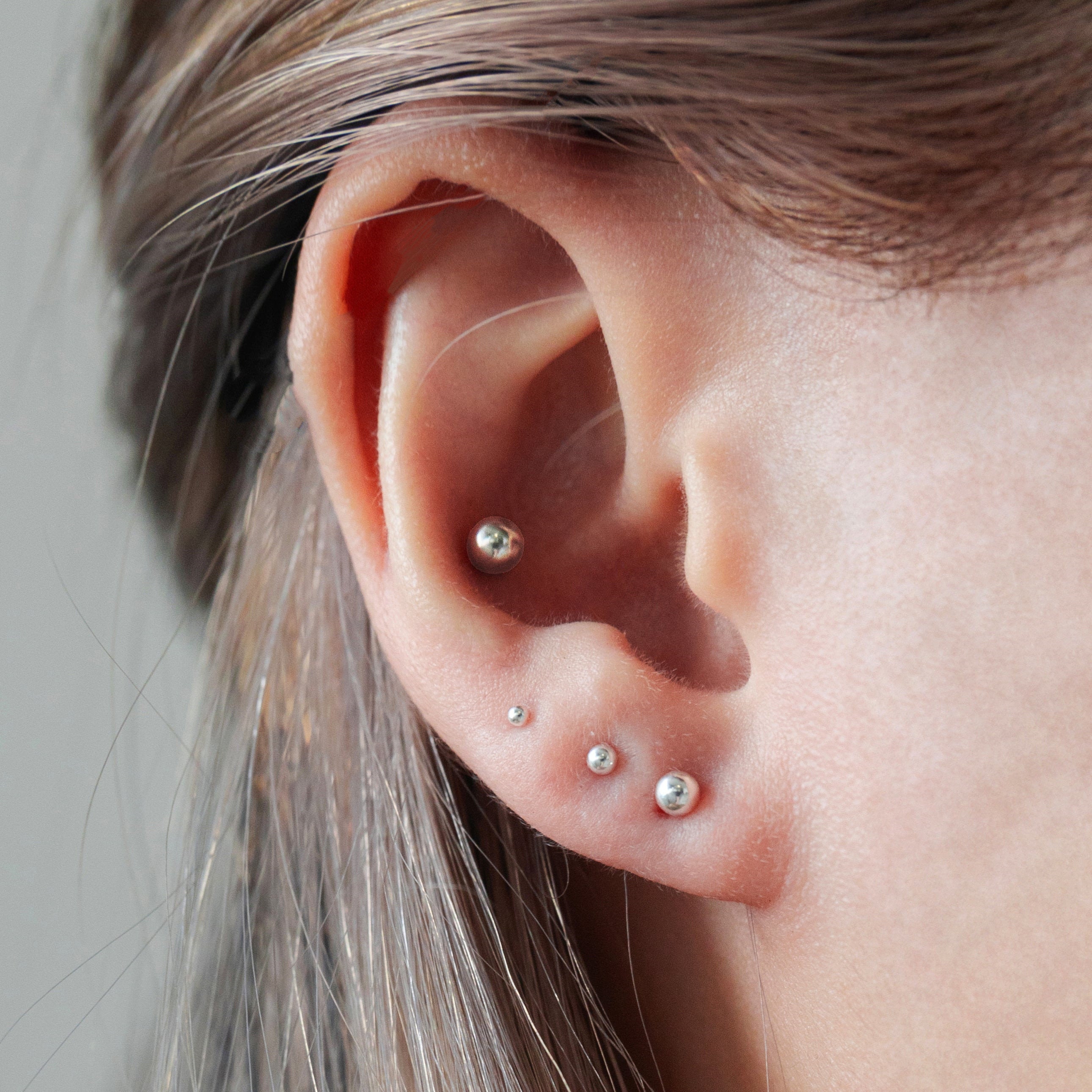 Small Stud Earrings for Women Silver Plated Balloon Dog 20G Cartilage  Earrings Hypoallergenic Flatback Earrings Piercing Jewelry - AliExpress