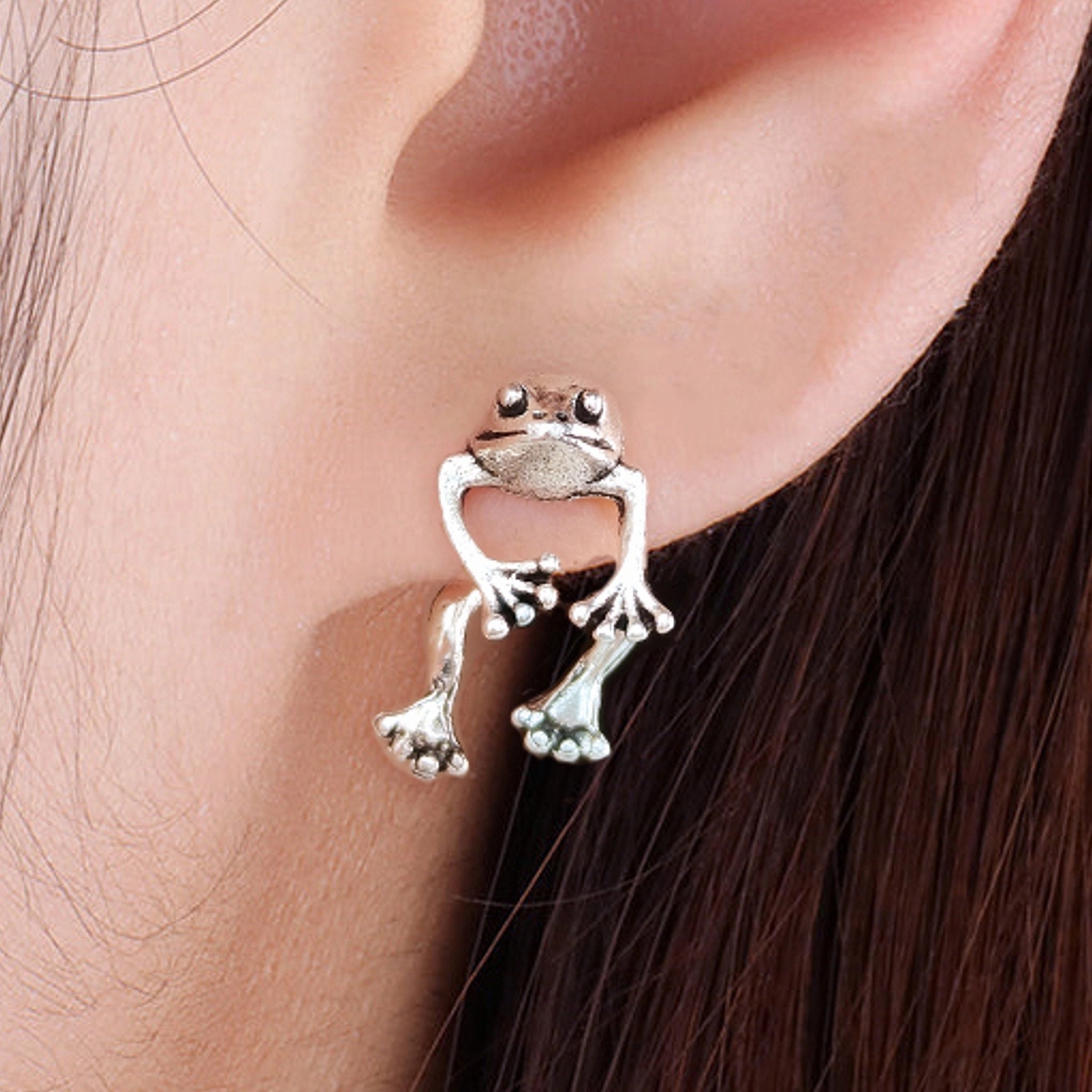 Flower Frog Earrings 