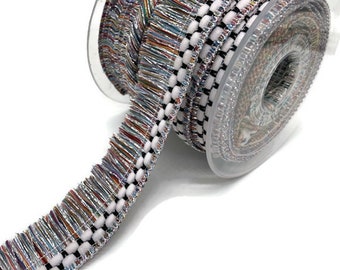 Multicolor Iridescent Fringe Trim: 30 mm Bohemian Cotton Sewing Trim