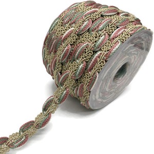 Gold Metallic Braid Trim: 15mm Bohemian Ethnic Gimp Trim