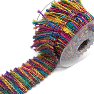 Passamaneria in cotone multicolore da 50 mm/Passmaneria in cotone intrecciato/Passmaneria etnica/Passmaneria boho/Passmaneria vintage tagliata su misura/Per abbigliamento festivo (1,96 pollici)