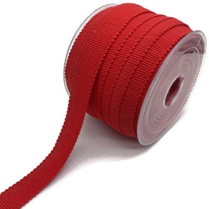 Red Cotton Grosgrain Trim: 20mm Bohemian Style