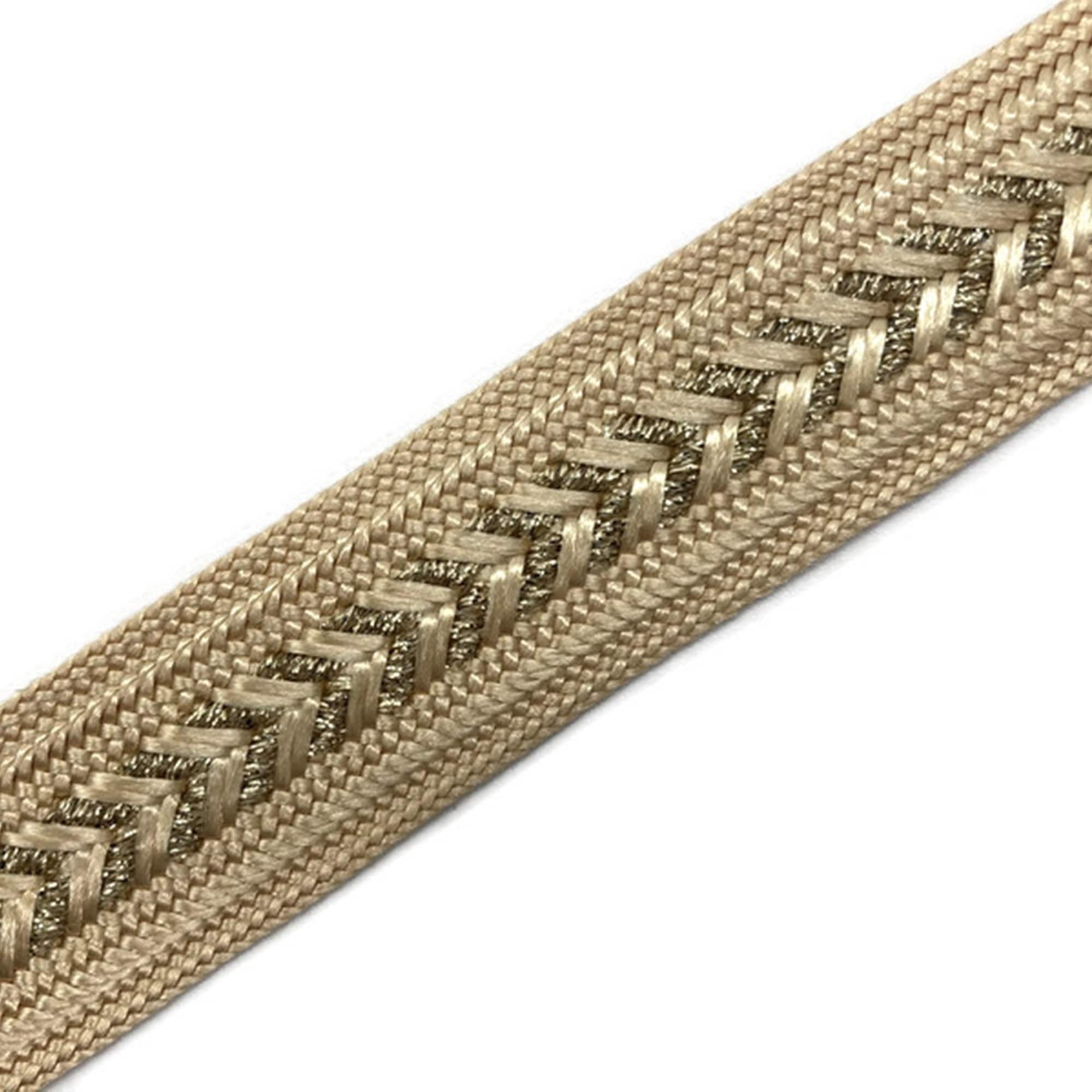 Galon Tressé Or Sur Fond Rouge - Largeur 1.5 Cm - Longueur 1 à 5 Mètres - Neuf - Parfait Pour Créations Et Décoration