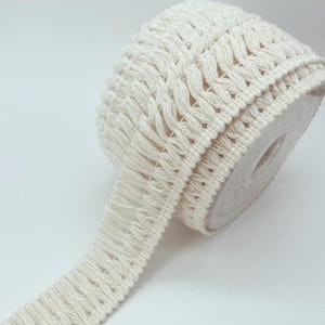 30 mm Natural Cotton Tassel Fringe Trim / Ecru Edge Fringe Tassel For DIY (1.18 inches)
