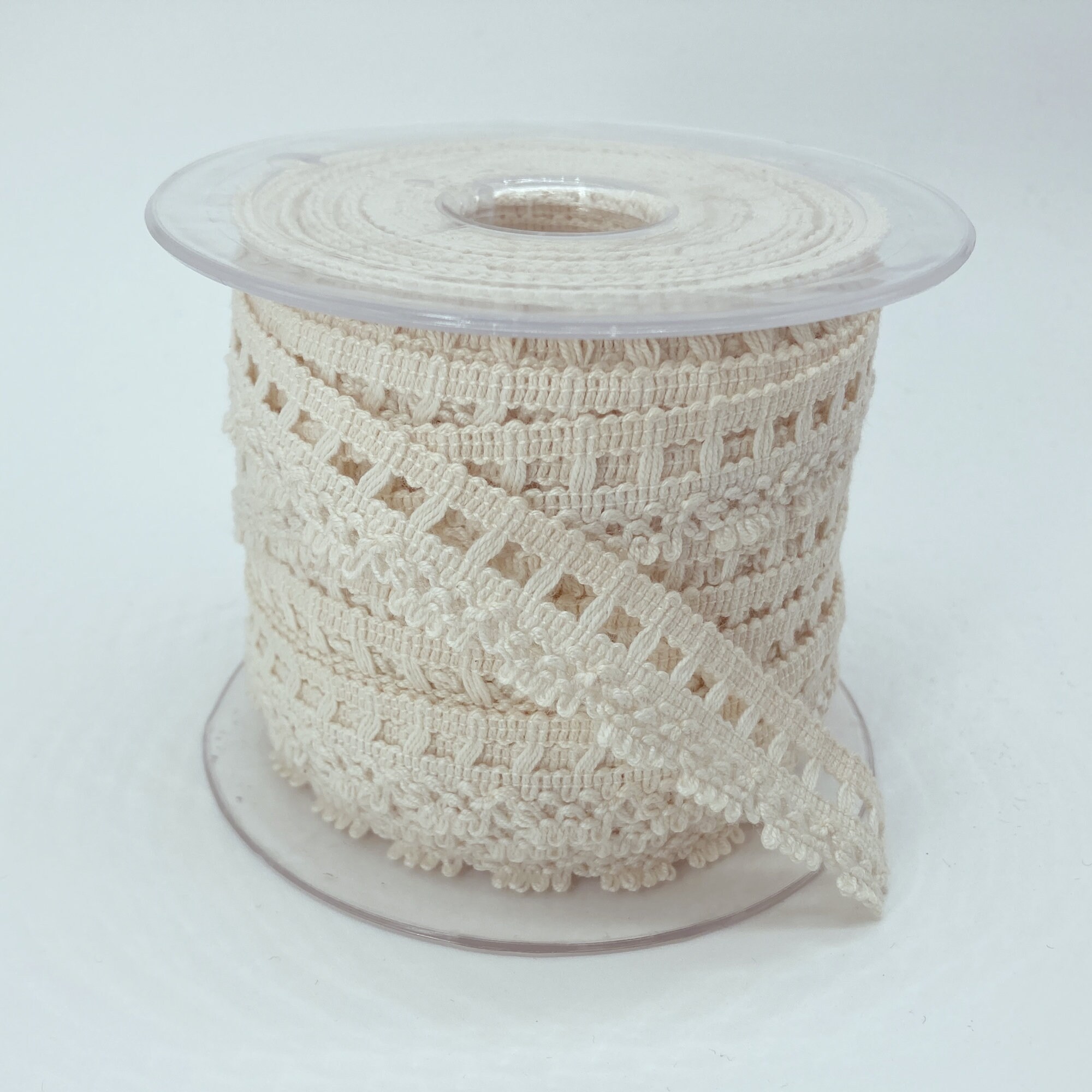 20 Mm Natural Cotton Braid Lace Trim Scalloped Pattern Lace Trim Ivory