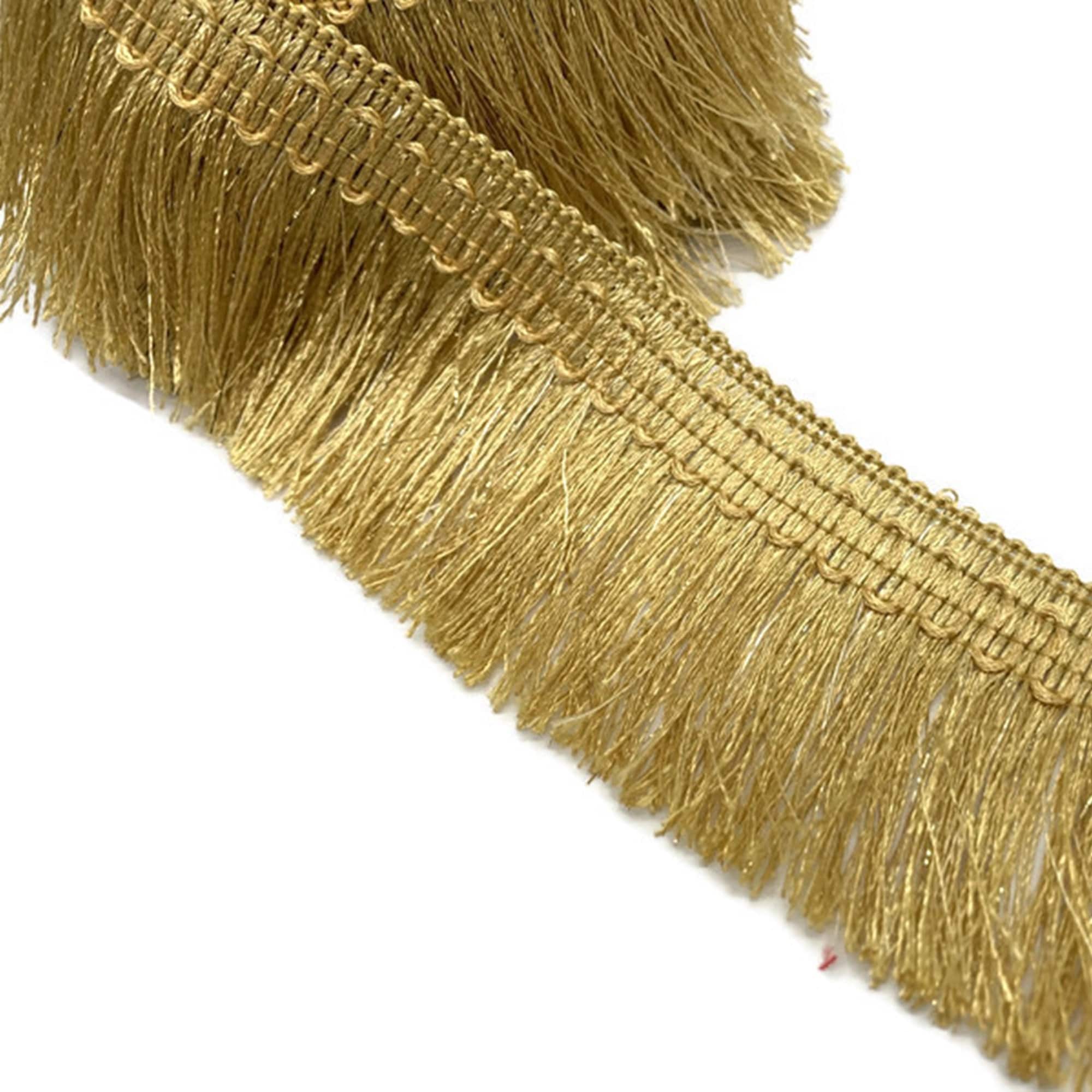 FINGERINSPIRE 10 M Metallic Klatergoud Fringe Trim 15Cm Breed Kleurrijke Polyester Klatergoud Kwastje Trimmen Glanzende Vezel Kwastje Kant Trim Voor Kostuum Accessoires Kerst Licht Decoratie