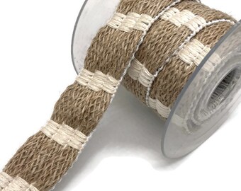 30 mm Natural Three Lines United Cords Jute Trim/Beige Tied Jute/Burlap Ribbon/Fancy Trim/Jute by the yard/For Decoration(1.81 inches)